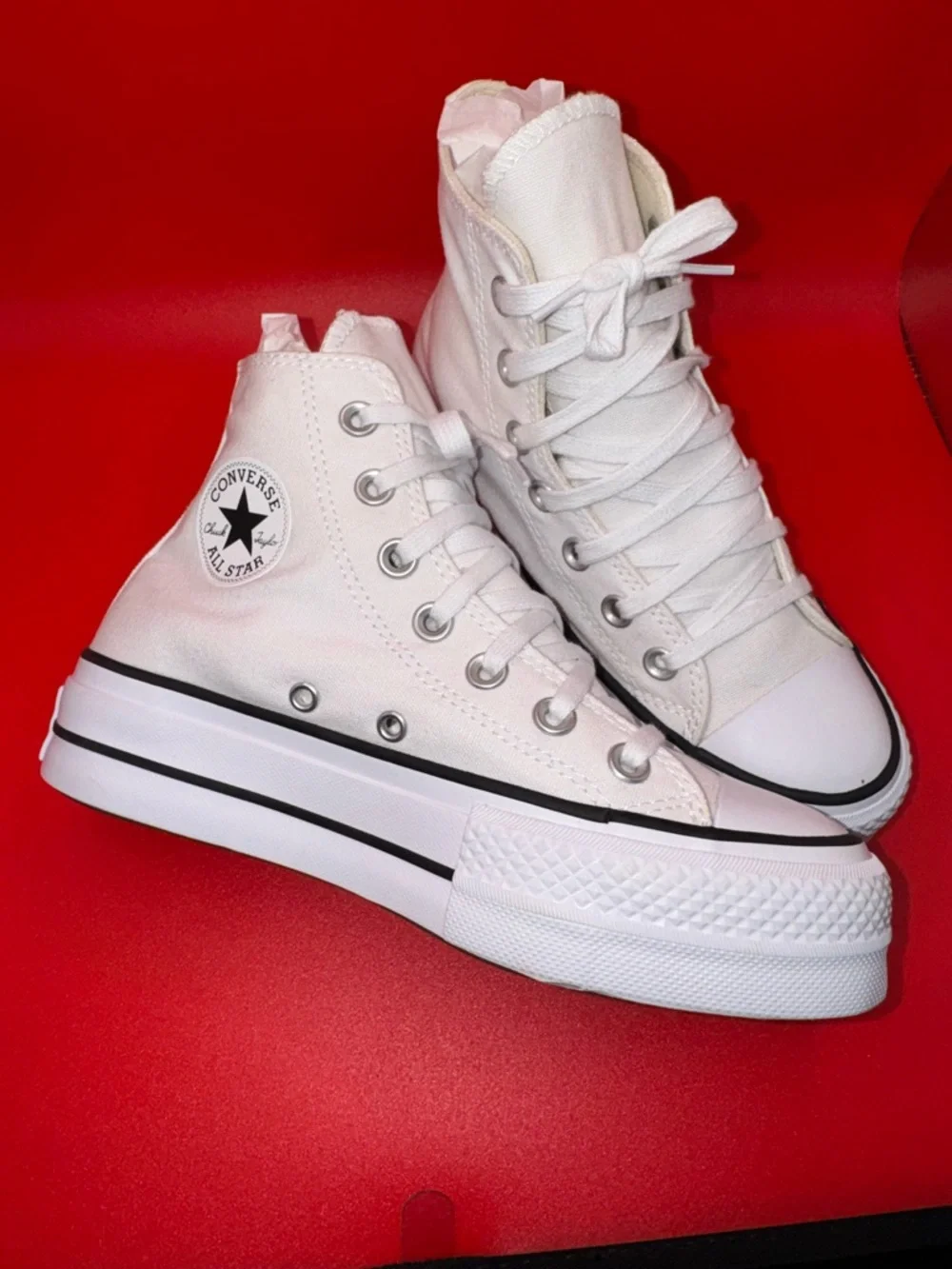 Converse Platform High Tops White Move Sneakers Women’s 5 Worn Once - Picture 15 of 16